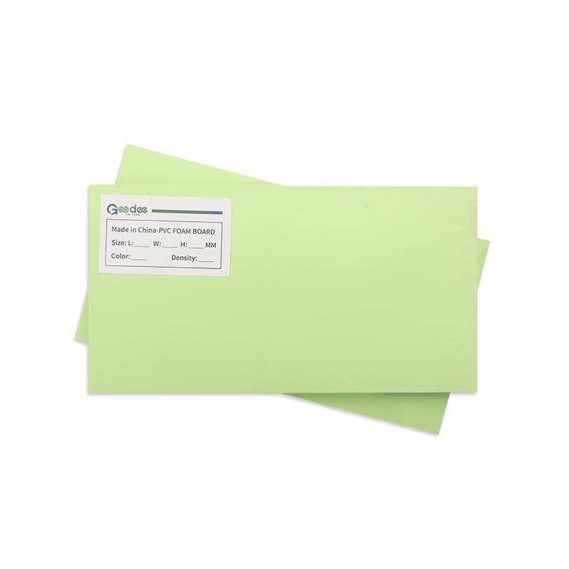High Density 4'x8' Green color PVC foam board sheet 